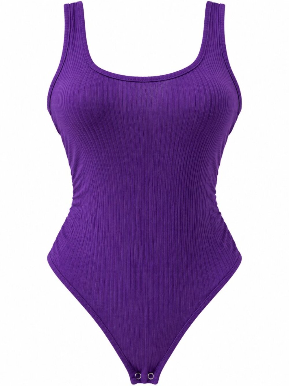 SWSentials Purple Ribbed Tank Bodysuit Women’s Medium Minimalist Stretch